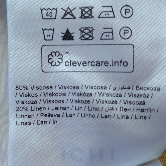 ICHI Ihdaley Tan Linen Cargo Pants Trousers 40 L - Picture 16 of 16